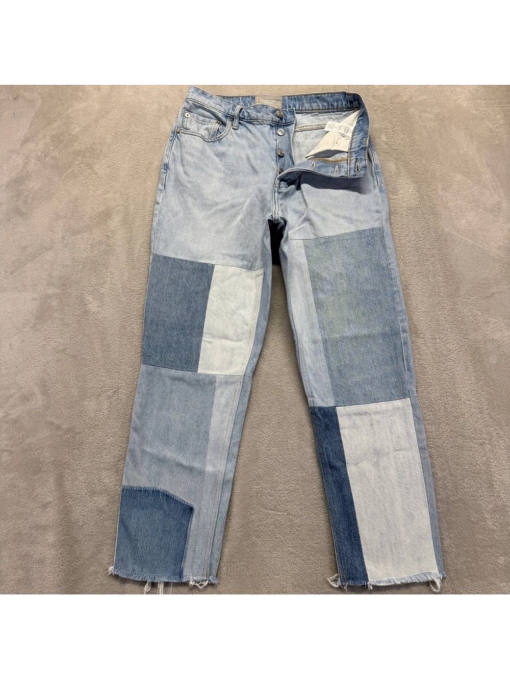 Everlane Jeans Women 27 Ankle The 90s Cheeky Jean Patchwork Organic Cotton Denim